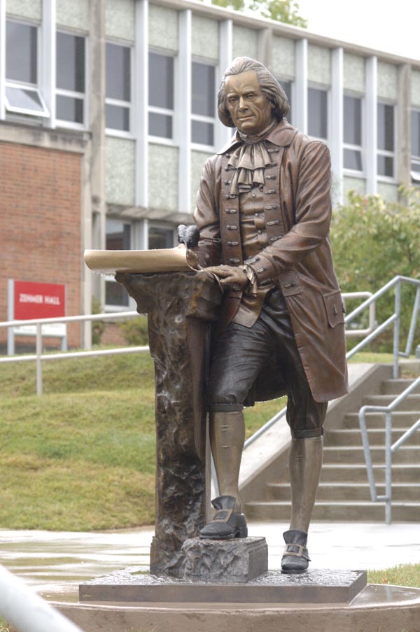 New statue to Thomas Jefferson at the University of Virginia at Wise. Dedicated in 2013. Sculptor was Edward Hlavka.